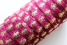 Load image into Gallery viewer, Gold Bees - FOE - Fold Over Elastic - Fantastic Elastic Company