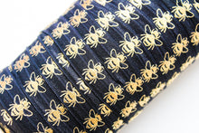 Load image into Gallery viewer, Gold Bees - FOE - Fold Over Elastic - Fantastic Elastic Company