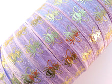 Load image into Gallery viewer, Gold Bees - FOE - Fold Over Elastic - Fantastic Elastic Company