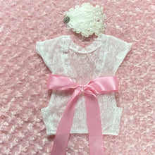 Load image into Gallery viewer, Newborn White Lace Romper - Fantastic Elastic Company