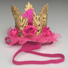 Load image into Gallery viewer, Pink - 1st. Birthday Crown - Crown Party Hat - Fantastic Elastic Company