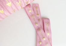 Load image into Gallery viewer, Large Gold Arrows - FOE - Fold Over Elastic - Fantastic Elastic Company