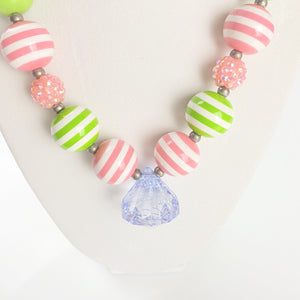 Sassy In Stripes - Bubblegum Necklace -  Fantastic Elastic Company