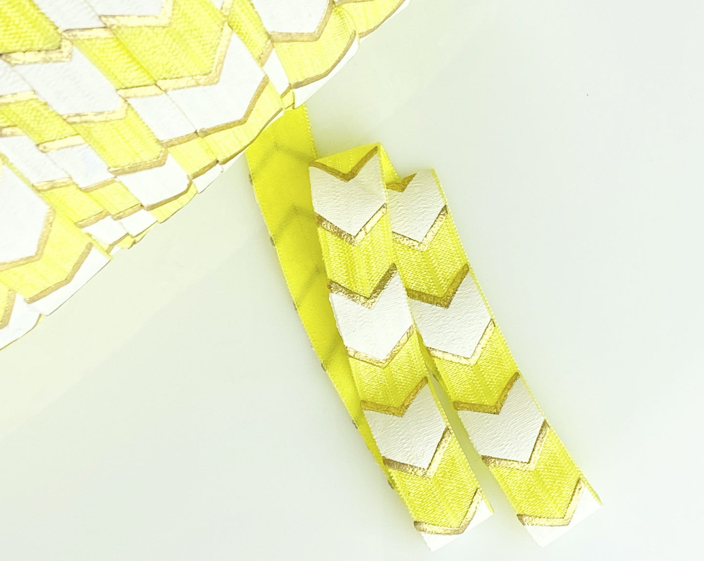 Yellow Fancy Chevron - FOE - Fold Over Elastic -  Fantastic Elastic Company