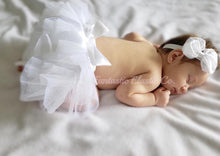 Load image into Gallery viewer, White - Baby Bloomer with Bow Headband - Fantastic Elastic Company