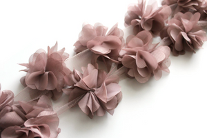 Chiffon Petal Flower Trims - 1/2 Yard Length -  Fantastic Elastic Company