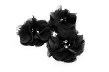 Load image into Gallery viewer, Mini Rhinestone Chiffon Flowers - 2 Flowers -  Fantastic Elastic Company
