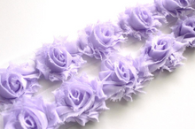 Load image into Gallery viewer, Petite Shabby Flower Trims (Solid Colors) - 1/2 Yard Trim - Fantastic Elastic Company