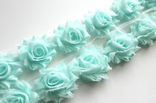 Load image into Gallery viewer, Petite Shabby Flower Trims (Solid Colors) - 1/2 Yard Trim - Fantastic Elastic Company