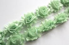 Load image into Gallery viewer, Petite Shabby Flower Trims (Solid Colors) - 1/2 Yard Trim - Fantastic Elastic Company