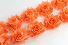 Load image into Gallery viewer, Petite Shabby Flower Trims (Solid Colors) - 1/2 Yard Trim - Fantastic Elastic Company