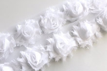 Load image into Gallery viewer, Petite Shabby Flower Trims (Solid Colors) - 1/2 Yard Trim - Fantastic Elastic Company