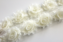 Load image into Gallery viewer, Petite Shabby Flower Trims (Solid Colors) - 1/2 Yard Trim - Fantastic Elastic Company