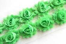 Load image into Gallery viewer, Petite Shabby Flower Trims (Solid Colors) - 1/2 Yard Trim - Fantastic Elastic Company