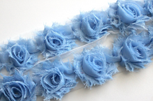Load image into Gallery viewer, Petite Shabby Flower Trims (Solid Colors) - 1/2 Yard Trim - Fantastic Elastic Company