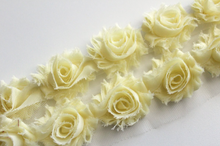 Load image into Gallery viewer, Petite Shabby Flower Trims (Solid Colors) - 1/2 Yard Trim - Fantastic Elastic Company
