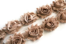 Load image into Gallery viewer, Petite Shabby Flower Trims (Solid Colors) - 1/2 Yard Trim - Fantastic Elastic Company