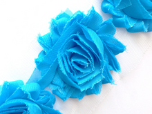 Load image into Gallery viewer, Shabby Rose Flower Trims (Blues, Purples) - 1/2 Yard - Fantastic Elastic Company