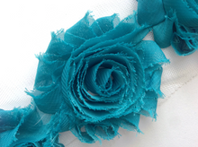 Load image into Gallery viewer, Shabby Rose Flower Trims (Blues, Purples) - 1/2 Yard - Fantastic Elastic Company
