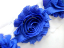 Load image into Gallery viewer, Shabby Rose Flower Trims (Blues, Purples) - 1/2 Yard - Fantastic Elastic Company