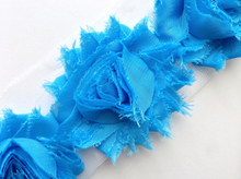 Load image into Gallery viewer, Shabby Rose Flower Trims (Blues, Purples) - 1/2 Yard - Fantastic Elastic Company