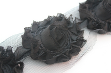 Load image into Gallery viewer, Shabby Rose Flower Trims (Neutrals) - 1/2 Yard - Fantastic Elastic Company