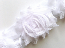 Load image into Gallery viewer, Shabby Rose Flower Trims (Neutrals) - 1/2 Yard - Fantastic Elastic Company
