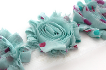 Load image into Gallery viewer, Shabby Rose Flower Trims (Patterns: Dots) - 1/2 Yards - Fantastic Elastic Company