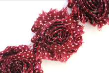 Load image into Gallery viewer, Shabby Rose Flower Trims (Patterns: Dots) - 1/2 Yards - Fantastic Elastic Company