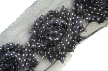 Load image into Gallery viewer, Shabby Rose Flower Trims (Patterns: Dots) - 1/2 Yards - Fantastic Elastic Company