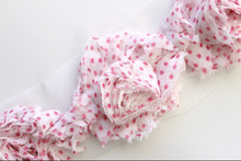 Load image into Gallery viewer, Shabby Rose Flower Trims (Patterns: Dots) - 1/2 Yards - Fantastic Elastic Company