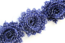 Load image into Gallery viewer, Shabby Rose Flower Trims (Patterns: Dots) - 1/2 Yards - Fantastic Elastic Company