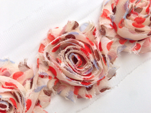 Load image into Gallery viewer, Shabby Rose Flower Trims (Patterns: Dots) - 1/2 Yards - Fantastic Elastic Company