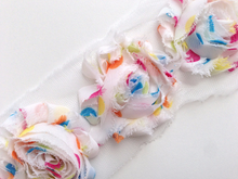Load image into Gallery viewer, Shabby Rose Flower Trims (Patterns: Dots) - 1/2 Yards - Fantastic Elastic Company