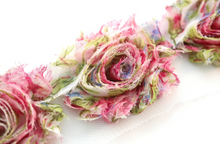 Load image into Gallery viewer, Shabby Rose Flower Trims (Patterns: Florals) - 1/2 Yard - Fantastic Elastic Company