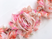 Load image into Gallery viewer, Shabby Rose Flower Trims (Patterns: Florals) - 1/2 Yard - Fantastic Elastic Company