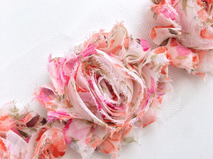 Shabby Rose Flower Trims (Patterns: Florals) - 1/2 Yard -  Fantastic Elastic Company