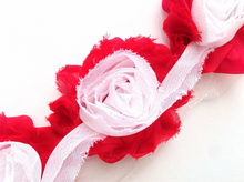 Load image into Gallery viewer, Shabby Rose Flower Trims (Patterns: Misc) - 1/2 Yards - Fantastic Elastic Company