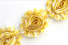 Load image into Gallery viewer, Shabby Rose Flower Trims (Patterns: Stripes/Chevron) - 1/2 Yards - Fantastic Elastic Company