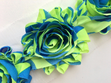 Load image into Gallery viewer, Shabby Rose Flower Trims (Patterns: Stripes/Chevron) - 1/2 Yards - Fantastic Elastic Company