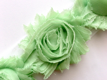 Load image into Gallery viewer, Shabby Rose Flower Trims (Yellows, Greens) - 1/2 Yard - Fantastic Elastic Company