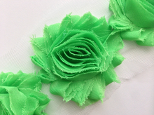 Load image into Gallery viewer, Shabby Rose Flower Trims (Yellows, Greens) - 1/2 Yard - Fantastic Elastic Company