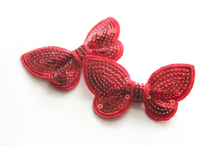 Load image into Gallery viewer, Small Sequin Butterfly Bows - 2 Bows -  Fantastic Elastic Company
