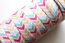 Load image into Gallery viewer, Chevron Soft Print - Spring Carnival - FOE - Fold Over Elastic - Fantastic Elastic Company