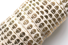 Load image into Gallery viewer, Metallic Skulls - FOE - Fold Over Elastic - Fantastic Elastic Company