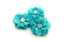 Load image into Gallery viewer, Pearl Chiffon Flowers - 2 Flowers -  Fantastic Elastic Company

