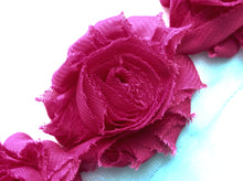 Load image into Gallery viewer, Shabby Rose Flower Trims (Reds, Oranges, Pinks) - 1/2 Yards - Fantastic Elastic Company