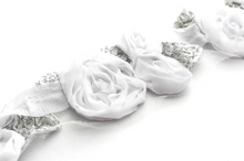 Load image into Gallery viewer, Silver Leaf Trio Flowers - 2 Flowers -  Fantastic Elastic Company
