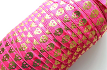 Load image into Gallery viewer, Metallic Skulls - FOE - Fold Over Elastic - Fantastic Elastic Company