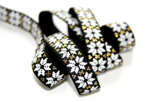 Load image into Gallery viewer, Snowflake Fair Isle - FOE - Fold Over Elastic - Fantastic Elastic Company